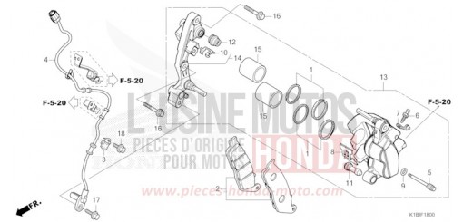 ETRIER DE FREIN AVANT NSS350AST de 2026